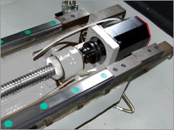 Direct Coupled Fanuc Servomotors on X,Y,Z axes