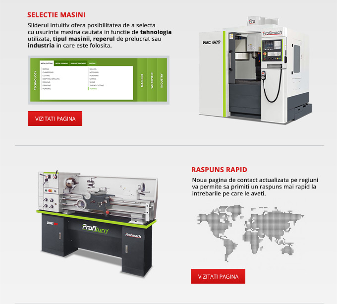 profimach machine selection easy to navigate