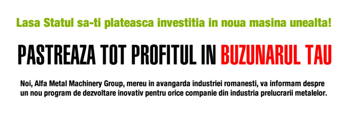 alfa metal machinery Full tax exemption for the reinvested profit