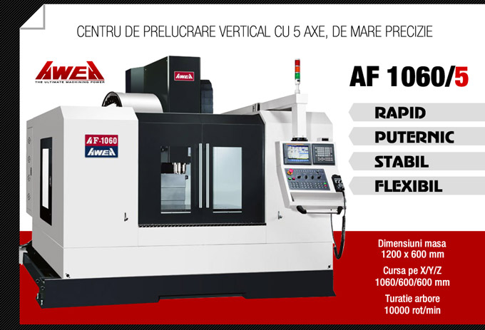 alfa metal machinery CENTRU DE PRELUCRARE VERTICAL CU 5 AXE, DE MARE PRECIZIE awea