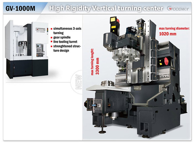 GV-1000M - High Rigidity Vertical turning center