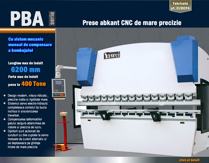 Prese abkant CNC de mare precizie - Seria PBA