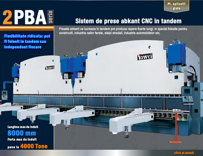 Sistem de prese abkant CNC in tandem